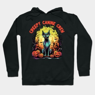 Creepy Canine Crew Dog Witch Halloween Hoodie